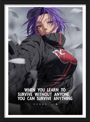 Konan x Akatsuki Words | Naruto Framed posters | Anime Frames Paper Print