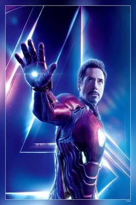 Avengers Infinity War K Robert Downey Jr Iron Man Matte Finish Poster P-13586 Paper Print