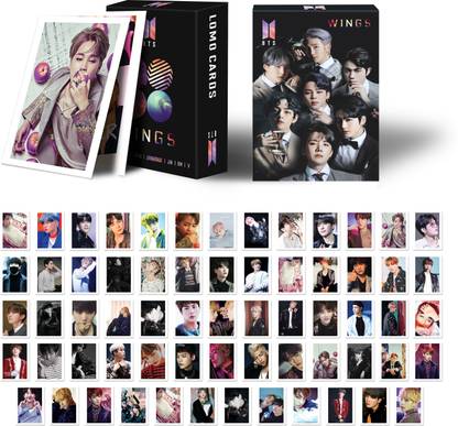 Special BTS Wings Album Photo card For BTS True Fan's ( "3x4"inches )Pack OF 64 Card With beautiful Box High Quality Printed Photo Paper Print