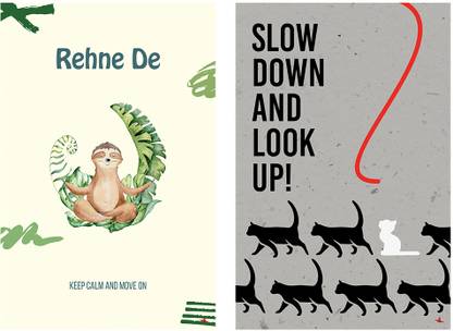 Motivational posters bundle (Rehne De & Slow down and look up) Photographic Paper