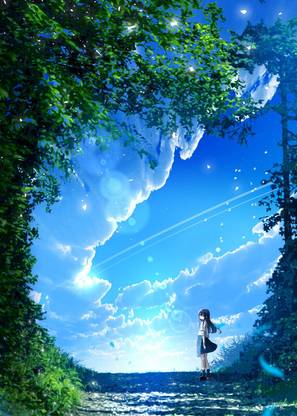 Anime Scenery Beautiful Nature Dreamworld Anime Aesthetic Anime Scenes Hd Matte Finish Poster Paper Print