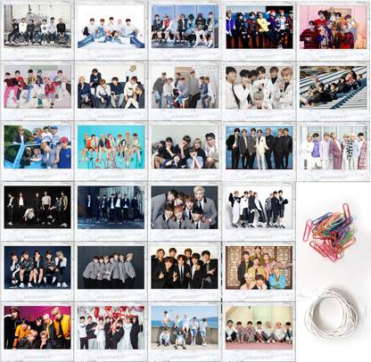 Pack of 27 BTS Polaroid Group Collection Paper Print