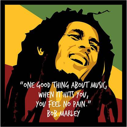 Bob Marley Poster with Frame S-40 Paper Print