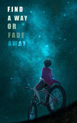 Quote Alone Boy Bycycle Failure Love Matte Finish Poster Paper Print