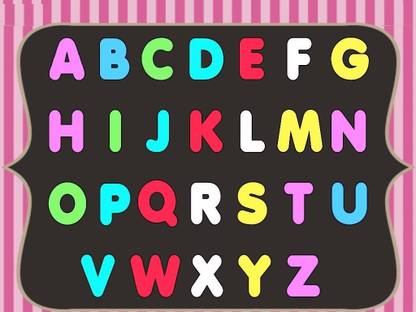 Abcd alphabet chart Poster Multicolor Photo Paper Print Poster Photographic Paper