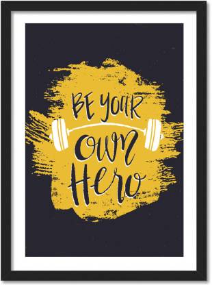 Motivational Quote Minimal Art Framed Poster For Room Office Zym etc ...