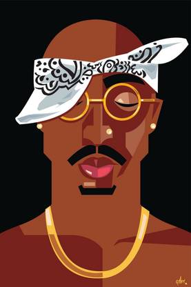 Tupac Shakur Poster for Room Wall Decoration, Size - 12 X 18 inches || VE EB ART 11214 Paper Print