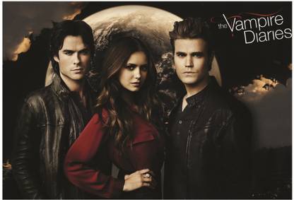 The Vampire Diaries TV Series Elena Stefan Damon Wall Poster A3 Size Photographic Paper