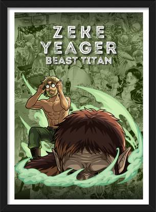 Zeke Yeager | Attack on titan Characters Framed Poster Paper Print