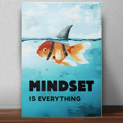 Motivation Quote Mindset Poster for Room & Office (13 Inch X 19 Inch, Rolled) Multi Color Paper Print