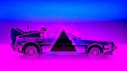 auto music neon machine wallpaper Paper Print