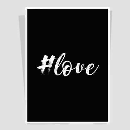 Love Typography Digital Print Rolled Paper Poster Paper Print