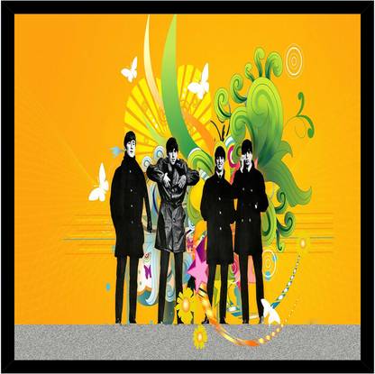 The Beatles Poster with Frame S-18 Paper Print