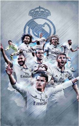 Real Madrid Football Club Wall Poster For Room With Gloss Lamination M31 Paper Print