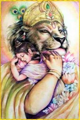 Lord Narasimha Paper Poster ( Poster 12X18 Inch Rolled ) Paper Poster Paper Print Paper Print