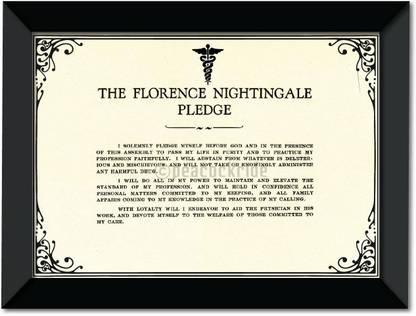 The Florence Nightingale Pledge I Doctor l Wall Poster A4 Fine Art Print