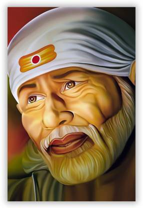 Sai Baba Shirdi Religious Wall Poster No Frame Tearable PVC HD Poster With Waterproof Print for Living Room,Bedroom,Office,Kids Room,Hall 24x36- Fine Art Print