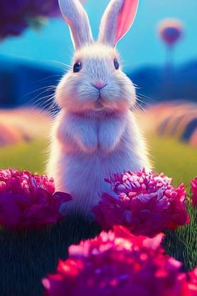 Bunny Rabbit Poster for Room Wall Decoration, Size - 12 X 18 inches || VE EB ART 16265 Paper Print