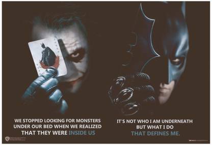 Batman Joker Motivational Inspirational Quote Wall Poster A3 Size Paper Print