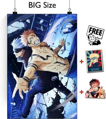 Gojo Satoru And Sukuna First Fight Poster | Jujutsu Kaisen Gojo Vs Sukuna Fight Poster | JJK First Fight Gojo Vs Sukuna Paper Print