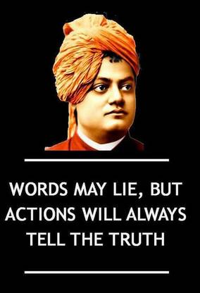Poster Swami Vivekananda Quotes Tell The Truth sl12408 (Large Poster, 36x24 Inches, Banner Media, Multicolor) Fine Art Print