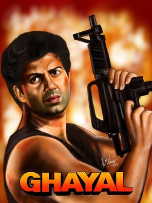 Sunny Deol poster Multicolor Photo Paper Print Poster Photographic Paper