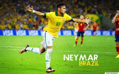 Poster Neymar Fine Quality Sports Large Poster sl-8936 (Large Print, 36x24 Inches, Banner Media, Multicolor) Fine Art Print