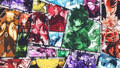 Anime Crossover Anime Characters Hd Matte Finish Poster Paper Print