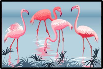 Poster flamingo. Paper Print
