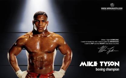 MIKE TYSON BOXER WALLPAPER WEB POSTER Print Poster on 13x19 Inches Paper Print