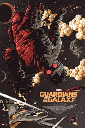 Comic Book Poster of Starlord from Gaurdians Of The Galaxy, Unframed (18 x 12 Inch) Paper Print