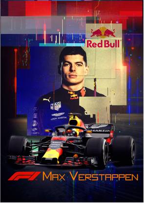 Max Verstappen Red Bull F1 Poster A3 Photographic Paper