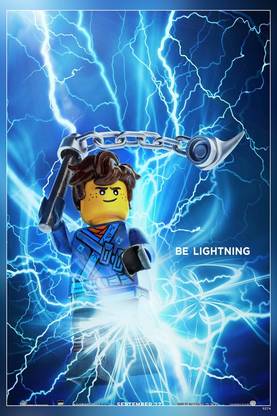Be Lightning The Lego Ninjago Movie Animation Matte Finish Poster P-9274 Paper Print