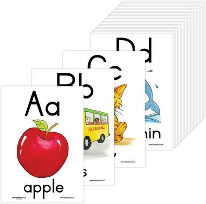 Abcd alphabet chart Poster Multicolor Photo Paper Print Poster Photographic Paper