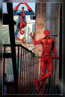 Spidey And Daredevil Spiderman Marvel Comics Marvel Spider Man Matte Finish Poster Paper Print
