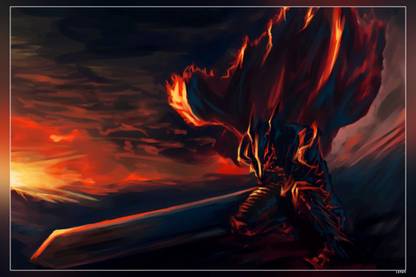 Berserk Guts Artwork Fantasy Art Matte Finish Poster Paper Print