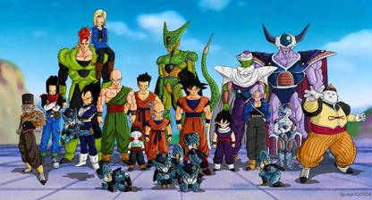 Dragon Ball Z Android Son Goku Vegeta Son Gohan Trunks Dra Matte Finish Poster Paper Print