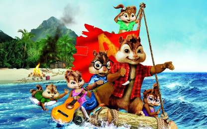 Alvin and the Chipmunks 3 2011 MOVIE ON FINE ART PAPER ON 24X36 LARGE POSTER Photographic Paper