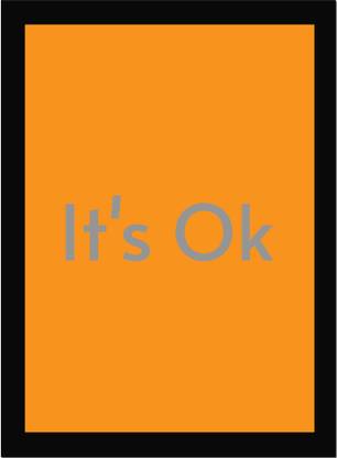 It's Ok To Make Mistakes - Motivational Quote Framed Wall Poster, Inspirational Quotes, Print with Frame, Home, Office Decor, Motivation Quotes Poster Framed Fine Art Print