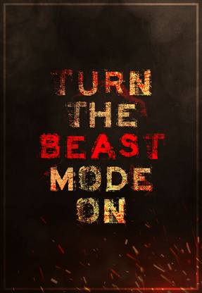 Beast Mode Angry Quote Quotes Sayings Strong Matte Finish Poster Paper Print