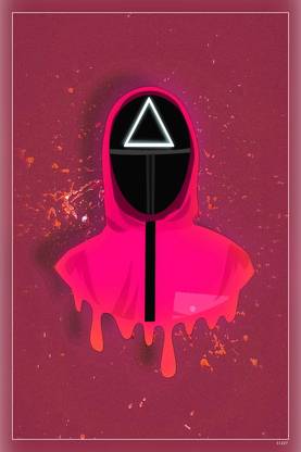 Squid Game Netflix Electric Blue Magenta Squid Game Matte Finish Poster Paper Print