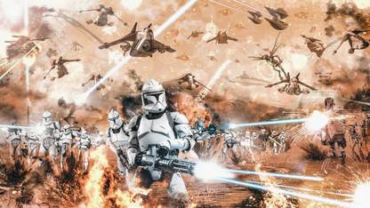 Poster Star Wars Episode Ii Attack Of The Clones Star Wars Clone Trooper Sl-16403 (Large Poster, 36x24 Inches, Banner Media) Fine Art Print