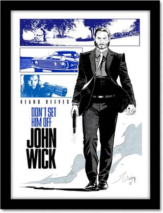 John Wick Movie Framed Poster for Room & Office, Hollywood movie poster Paper Print