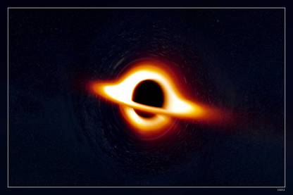 Space Black Holes Supermassive Black Hole Interstellar Movie Space Art Hd Matte Finish Poster Paper Print