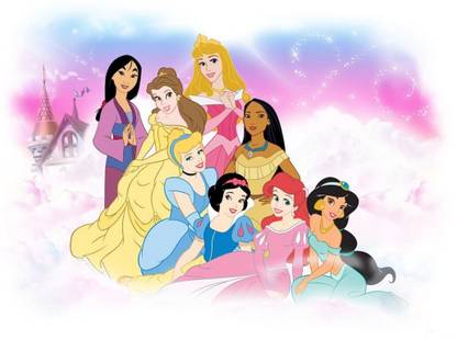 disney princess wallpaper poster on fine art paper 13x19 Fine Art Print