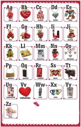 Abcd alphabet chart Poster Multicolor Photo Paper Print Poster Photographic Paper