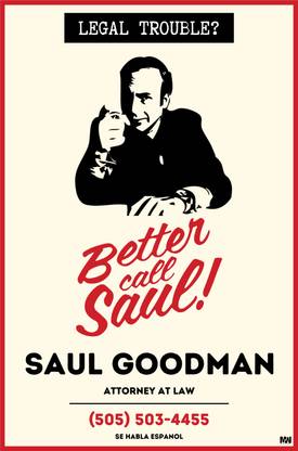 Better Call Saul Poster 18 x 12 inch 300 GSM Paper Print
