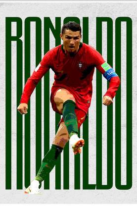 Football Super star Soccer Legend Cristiano Ronaldo cr7 :Motivational Quotes wall poster (vinyl,sticker,multicolor,CR7)-R21 Fine Art Print