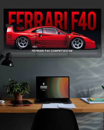 Ferrari F40 - A3 Split Poster Paper Print