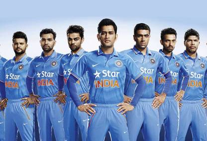 Poster Indian Cricket Team Dhoni Virat And Others sl-9821 (Large Poster, 36x24 Inch, Banner Media Print, Multicolor) Fine Art Print